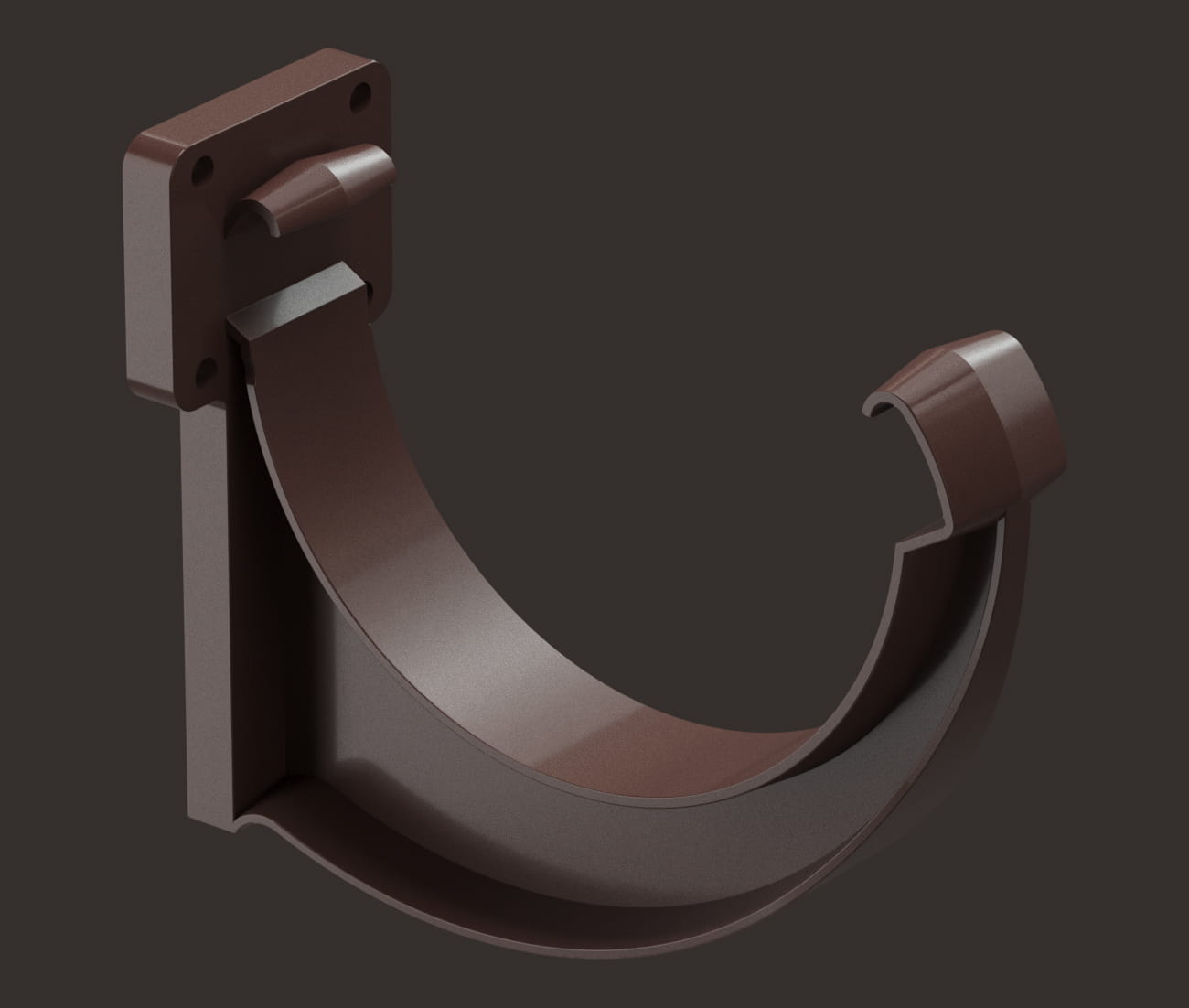 Водостоки - LUX SERIES Chocolate RAL 8019 - Elements of the drainage system - Gutter bracket (PVC)