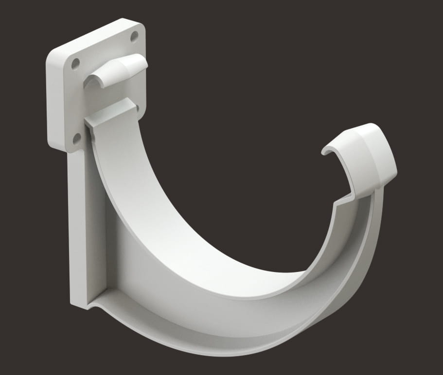 Водостоки - LUX SERIES Ice cream RAL 9003 - Elements of the drainage system - Gutter bracket (PVC)