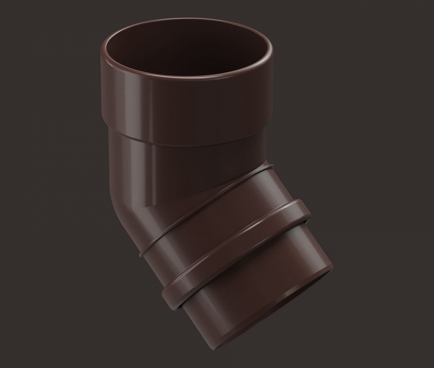Водостоки - LUX SERIES Chocolate RAL 8019 - Elements of the drainage system - Pipe elbow 45˚